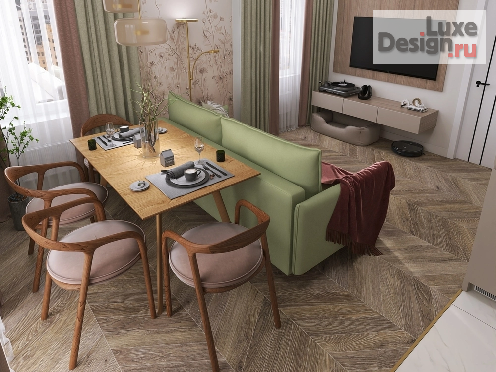 Дизайн интерьера трехкомнатной квартиры "Проект "Тёплый дуэт"" (фото 1)