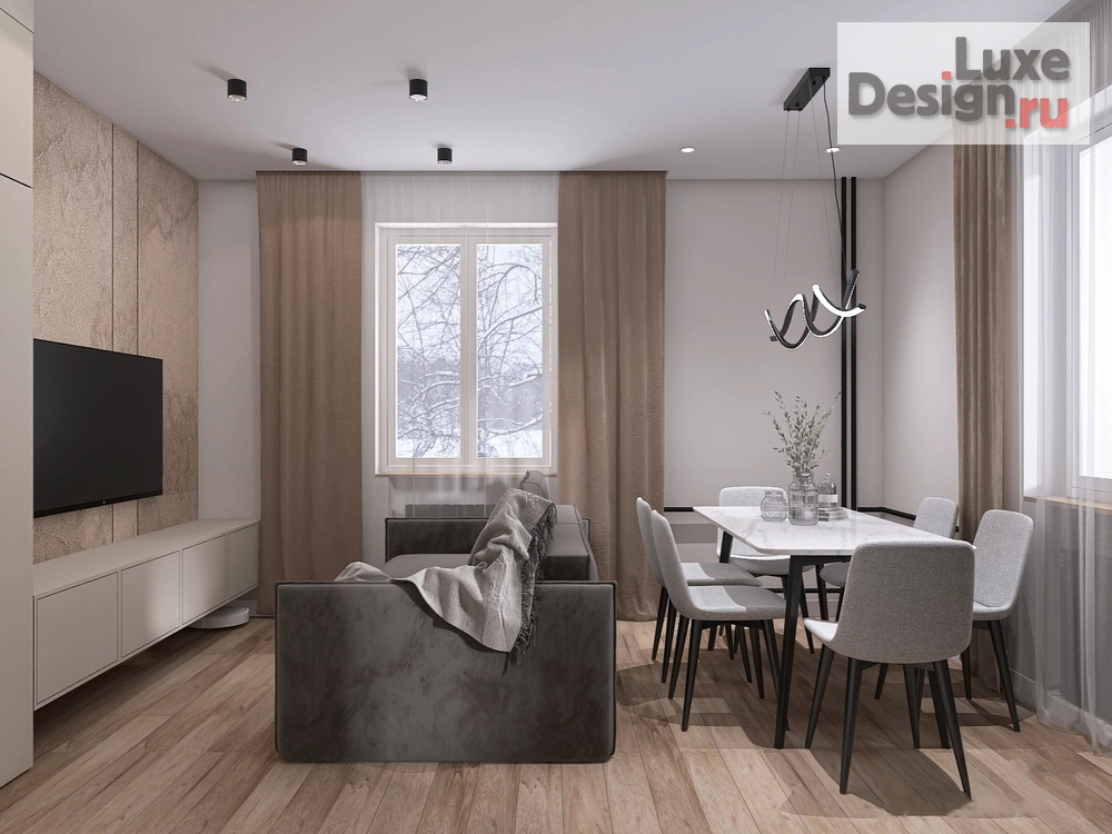 Дизайн интерьера двухкомнатной квартиры "Квартира на ул. Кутузова" (фото 1)