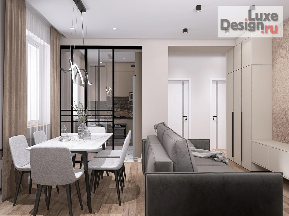 Дизайн интерьера двухкомнатной квартиры "Квартира на ул. Кутузова" (фото 3)