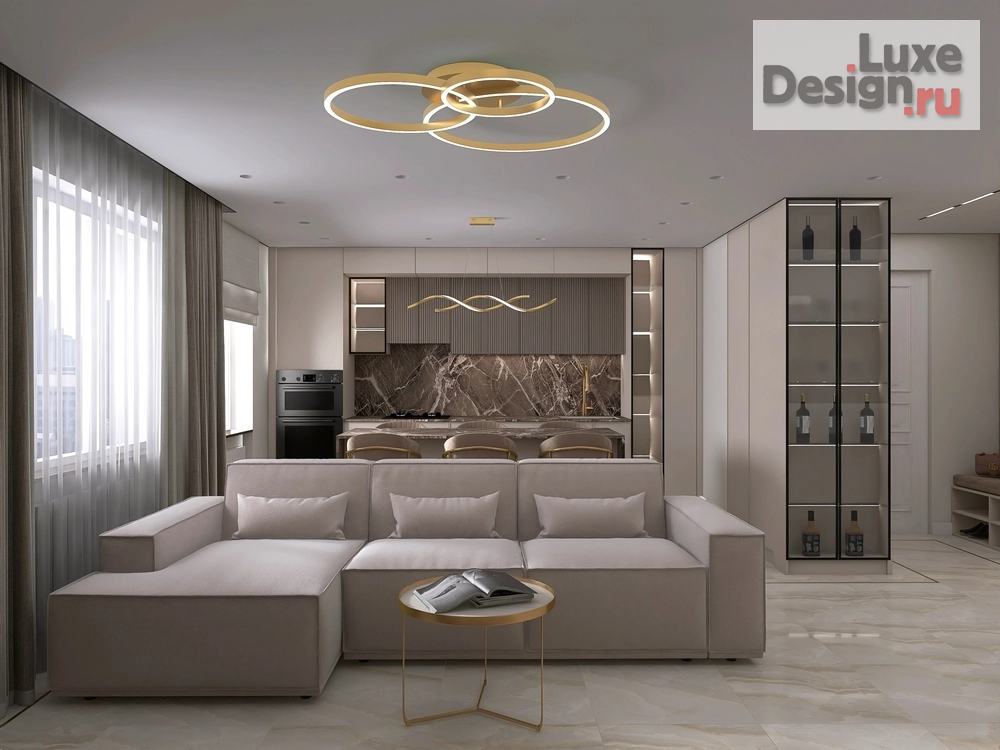 Дизайн интерьера четырехкомнатной квартиры "Квартира на Красноармейском проспекте" (фото 3)