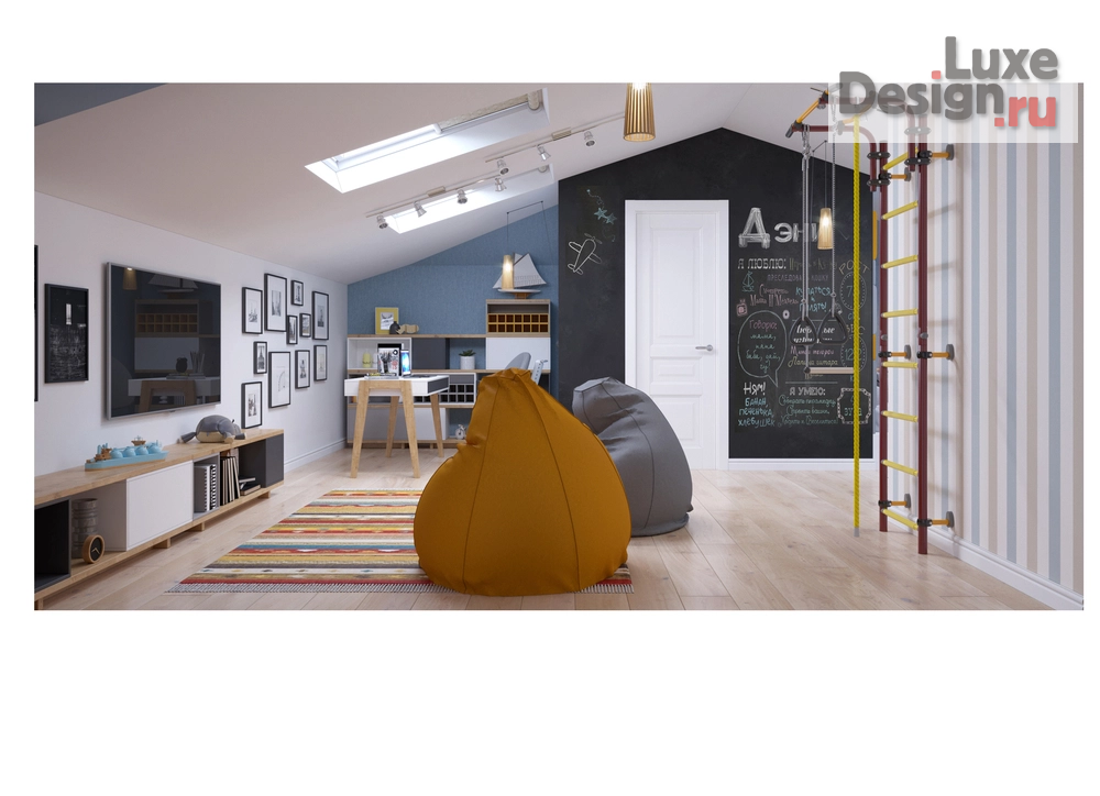 Дизайн интерьера коттеджа "Дом на берегу реки" (фото 9)