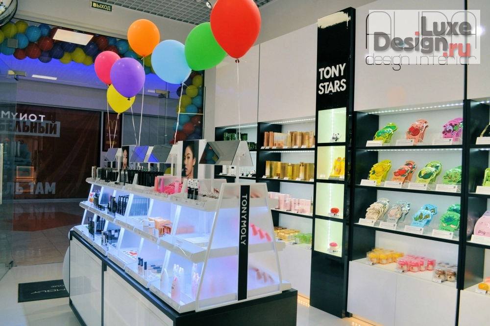 Дизайн интерьера бутика "РЕАЛИЗОВАННЫЙ дизайн магазин корейской косметики TONYMOLY г. Тула ТРЦ "МАКСИ", 1 этаж " (фото 16)