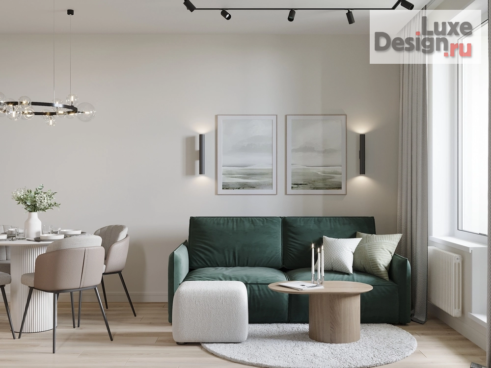 Дизайн интерьера двухкомнатной квартиры "Квартира 58 м2, Одинцово, ЖК Равновесие" (фото 5)