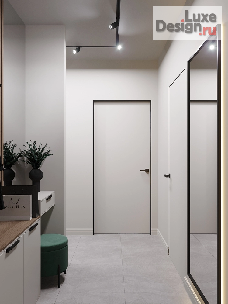 Дизайн интерьера двухкомнатной квартиры "Квартира 58 м2, Одинцово, ЖК Равновесие" (фото 3)