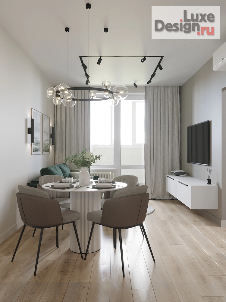 Дизайн интерьера двухкомнатной квартиры "Квартира 58 м2, Одинцово, ЖК Равновесие" (фото 8)